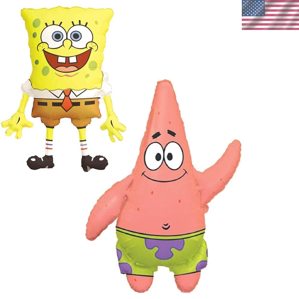 Pack Of 2 – Spongebob Squarepants and Patrick Star Foil Balloons – 1 x 29 Inc…