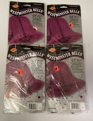Beistle Art Tissue Decoration Westminster Bells 9″ Two Pack Lot Of 4 Burgundy