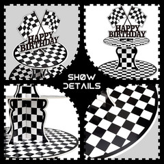 2 Pack Race Car Cupcake Stands Birthday Party Supplies, Two Fast Cars Decoration