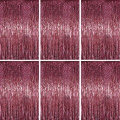 3.3 x 6.6 ft Foil Fringe Backdrop Curtains, Tinsel Streamers Party Decoration…