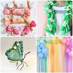 Green Series Crepe Paper – 6 Colors 9.8 x 98 Inch Wide for DIY Gift Wrapping …