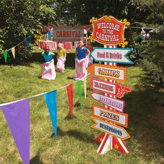 Big Top Directional Sign Cardboard Stand-Up, Party Decor, 1 Piece