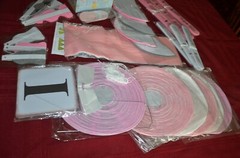 Baby Girl Shower Bundle- lanterns, banner, fans, napkins, table signs