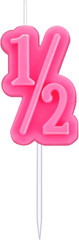 Half Birthday Candle 1/2 Year Old Cake Topper for Baby’S Half Year Old Birthday