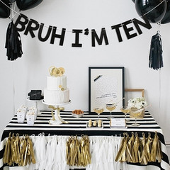 Bruh I’M Ten Banner – Boy’S 10Th Bruh Birthday Party Decor, Teen Boy Bday Ideas,