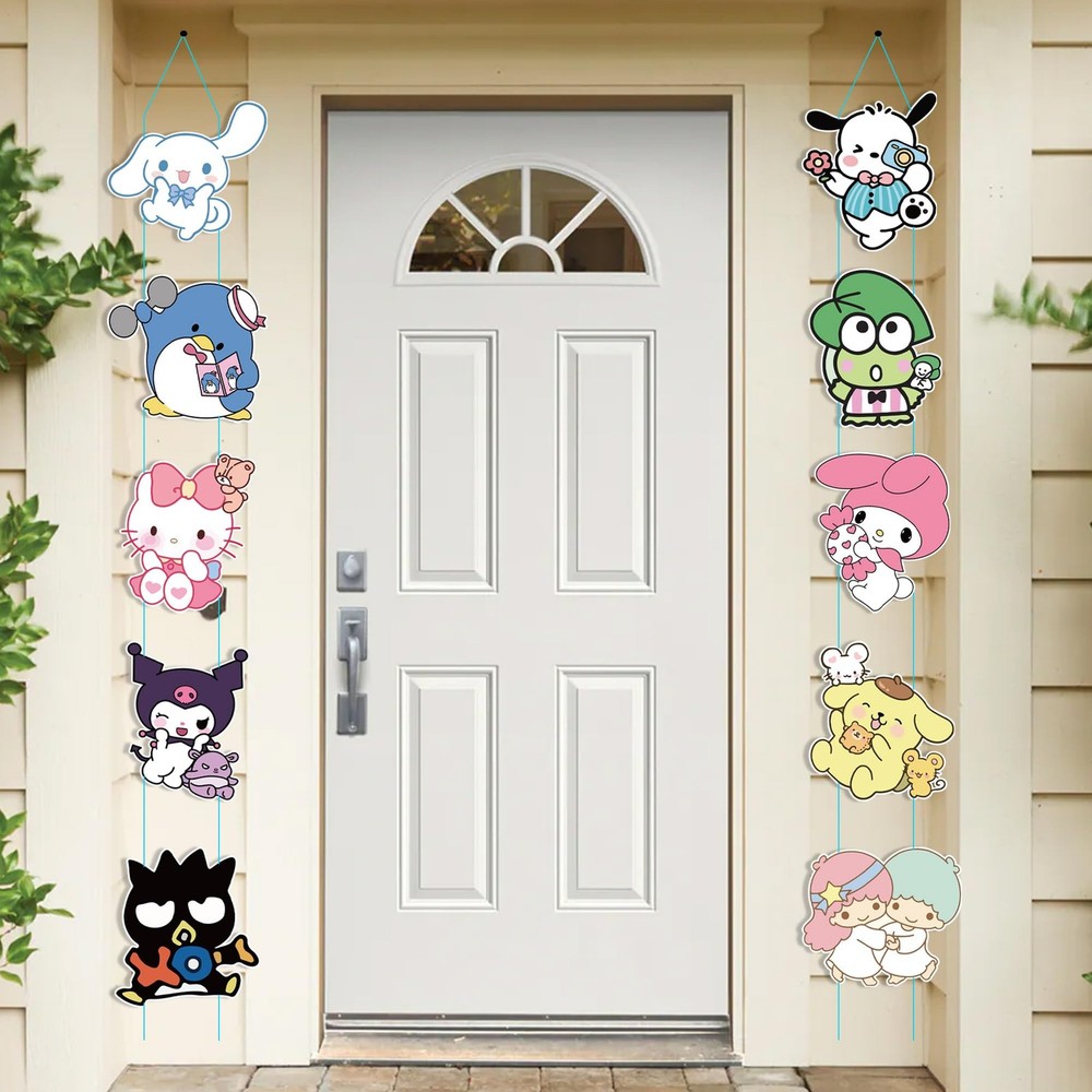Kawaii Party Supplies – 10 Pcs Theme Cartoon Porch Sign – Room Door Decoratio…