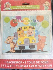COCOMELON BIRTHDAY PHOTO BOTH BACKDROP GREAT FOR PARTIES! New In Package 5’x4’