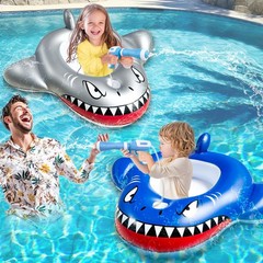 2 Pack Shark Pool Floats Kids Water Guns Summer Outdoor Beach Game Rideon 311