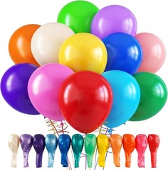 120pcs Rainbow Balloons 12 Inch Assorted Colors Party Arch Decoration Supplies
