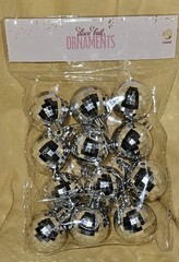 Set up 12 silver disco ball ornaments/decorations