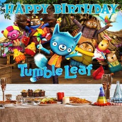 Tumble Leaf Party Supplies Birthday Decorations Backdrop Banner Background 7x5ft