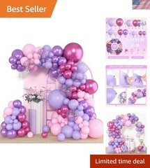 153pcs Pink Purple Balloon Garland Arch Kit, Different Sizes 18 12 10 5 inch …