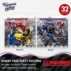 Transformers Party Supplies Set for 32 Guests – Birthday Dinnerware Plates, Napk