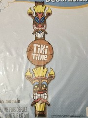 It’s Tiki Time 3-Panel Unfolder Wall Decoration by Hallmark, 3¼ Ft Tall Unfolded