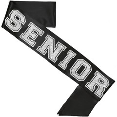 Senior 2026 Sash Black Premium Grade Satin Graduation Party Supplies Gifts