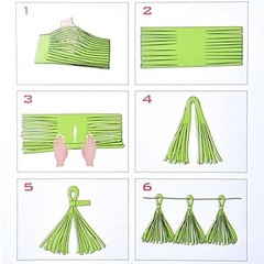 Tassel Garland – Gold & Green – Tissue Banner for Party