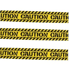Zombie Prop Building-CAUTION-Barricade Fright Tape-Costume Party Decoration-30ft