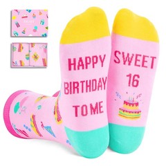Birthday Gift Socks Sweet 16 18 Year Old Gifts for Teen Girls Boys