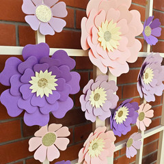 Blush Lilac Lavender Paper Flower for Girls Woman Birthday Party Backdrop Nurser