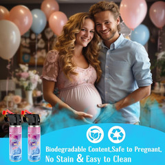 Gender Reveal Fire Extinguisher 2 Packs, Gender Reveal Smoker Bomb, Baby Boy Rev