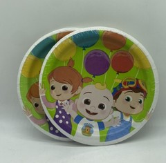 Cocomelon – Party Supplies – Plates And Mini Party Hats