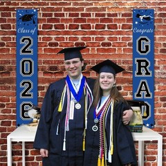 DAZONGE 2026 Graduation Decorations Blue, Congrats Grad Porch Banner for Any …