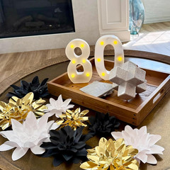 H:7.88 Inches Light up Numbers 60 Sign for Party Decor, 60Th Birthday Decoration