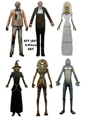 6pk-5FT Jointed MUMMY-VAMPIRE-WITCH-ZOMBIE-MONSTER-BRIDE Halloween Decorations