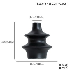 Modern Spiral Ceramic Vase – Minimalist Black White Floral Vessel for Home Decor