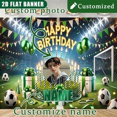 1pc 2D Football Star Theme Personalized Birthday Custom Poster Decoration❀