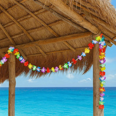 36 feet Jumbo Plastic Flower Lei Garland/ Hawaiian Floral Border/ Luau Party Flo