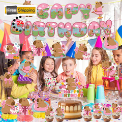 Polinook 35PCS Pink Capybara Birthday Capybara, Multiple Colors