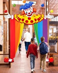Mindsoft 3 Pcs Carnival Circus Party Decorations Circus Bright Style Multicolor