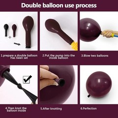 Burgundy Balloons Double Dark Purple Plum Mauve Balloon Garland Maroon Magent…
