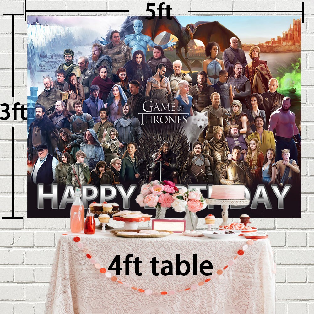 Game of Thrones Birthday Party Supplies Backdrop Banner Poster Vinyl 7x5ft 5x3ft