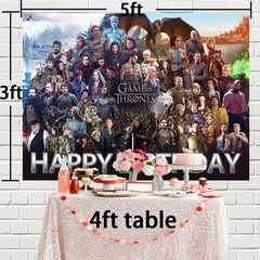 Game of Thrones Birthday Party Supplies Backdrop Banner Poster Vinyl 7x5ft 5x3ft