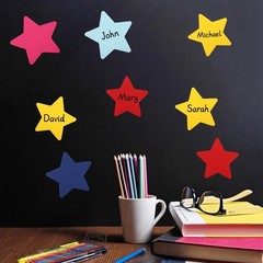 200 PCS Colorful Star Cutouts 4in 10cm Double Sided Paper Cardboard Die Cuts