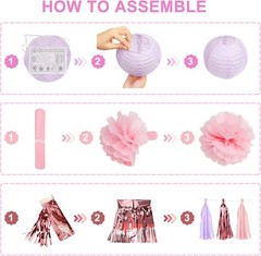 Elegant Purple Butterfly Birthday Decorations Set – 66 Piece Party Supplies
