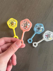 Small 2-1/2″ RATTLES ( Pack of 12) Baby Shower Party Favor Decor CHOOSE COLOR