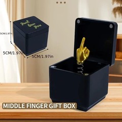 Christmas Interesting Prank Gift Middle Finger in Box Funny Creative Gifts**