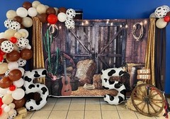 7x5ft Western Cowboy Backdrop Western Party Decorations Wild West Vintage Wooden