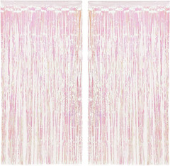 Decorations Iridescent Fringe Foil Curtain – Set of 2 | Bachelorette Party Brida