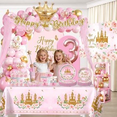 Her Royal Threeness Birthday Decorations – Complete Princess Theme 3rd Birthday