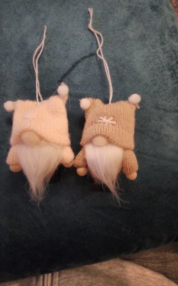 6 piece Gnome/Gonk Doll Pendants. Hanging Decor. 5 Pink & 2 brown.