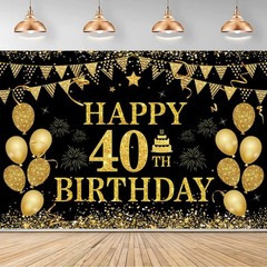 40th Birthday Decorations for Men Women – Happy 40th Birthday Banner Decorati…