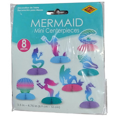 Mermaid Mini Centerpiece 8 Pc Tissue Paper Birthday Party Decorations 3 Sets