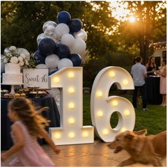 LED Marquee Numbers – 3 Feet Tall Light Up 80th Birthday