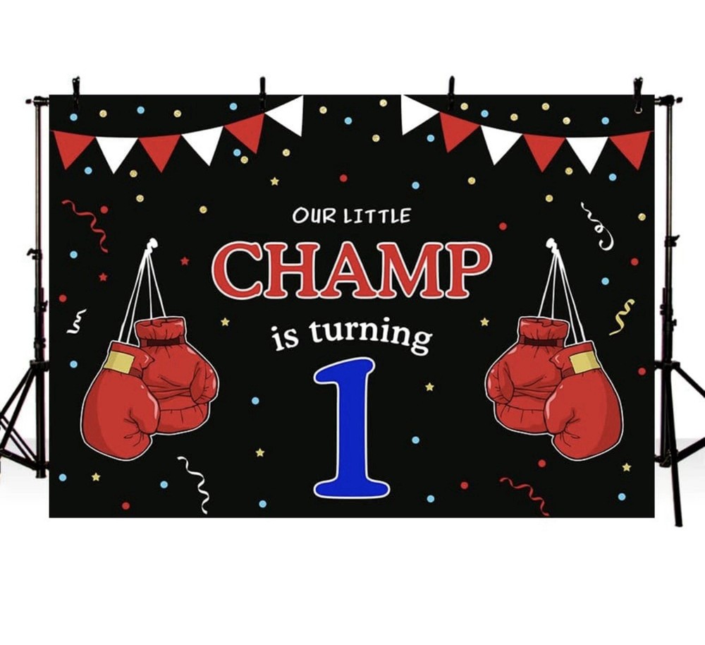 MEHOFOND 7x5ft Boxing Birthday Party Backdrop Boy First 1st Bday Boxer