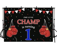 MEHOFOND 7x5ft Boxing Birthday Party Backdrop Boy First 1st Bday Boxer