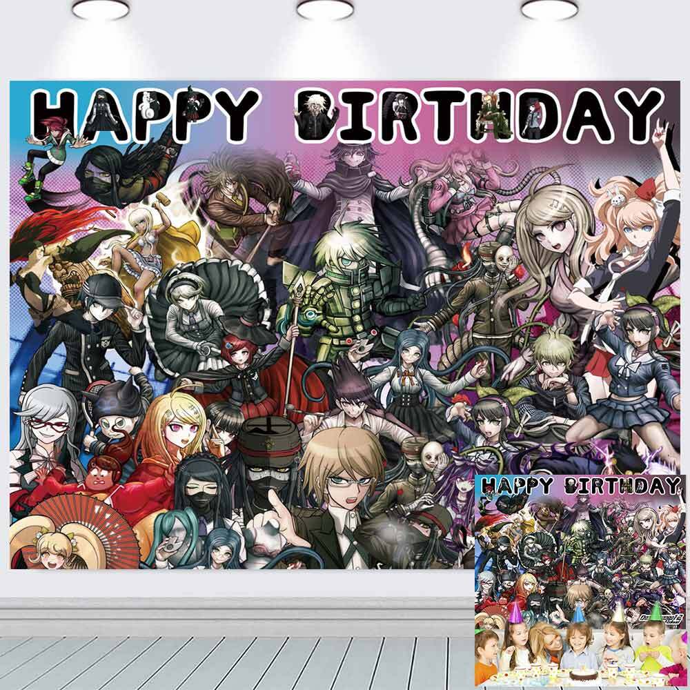 Danganronpa Party Decor Party Supplies Backdrop Banner Background Vinyl 7x5ft
